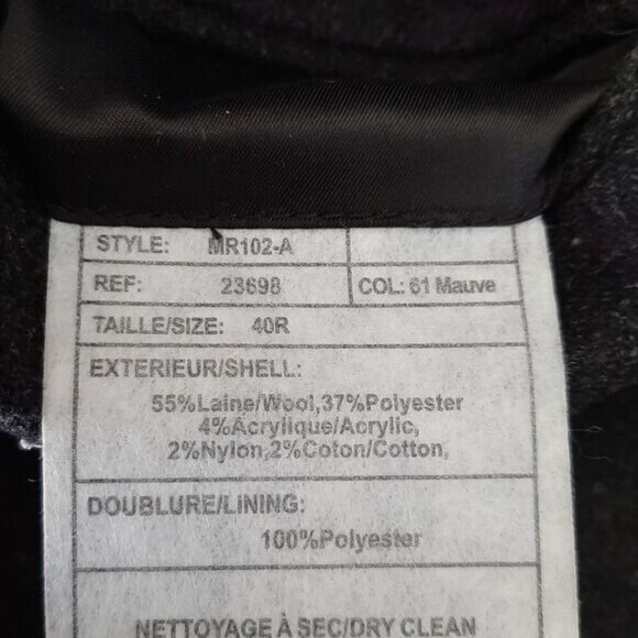 MANUEL RITZ Unlined Elbow Patch Blazer Jacket Grid Check Gray Men's Sz 40 R - Picture 15 of 15